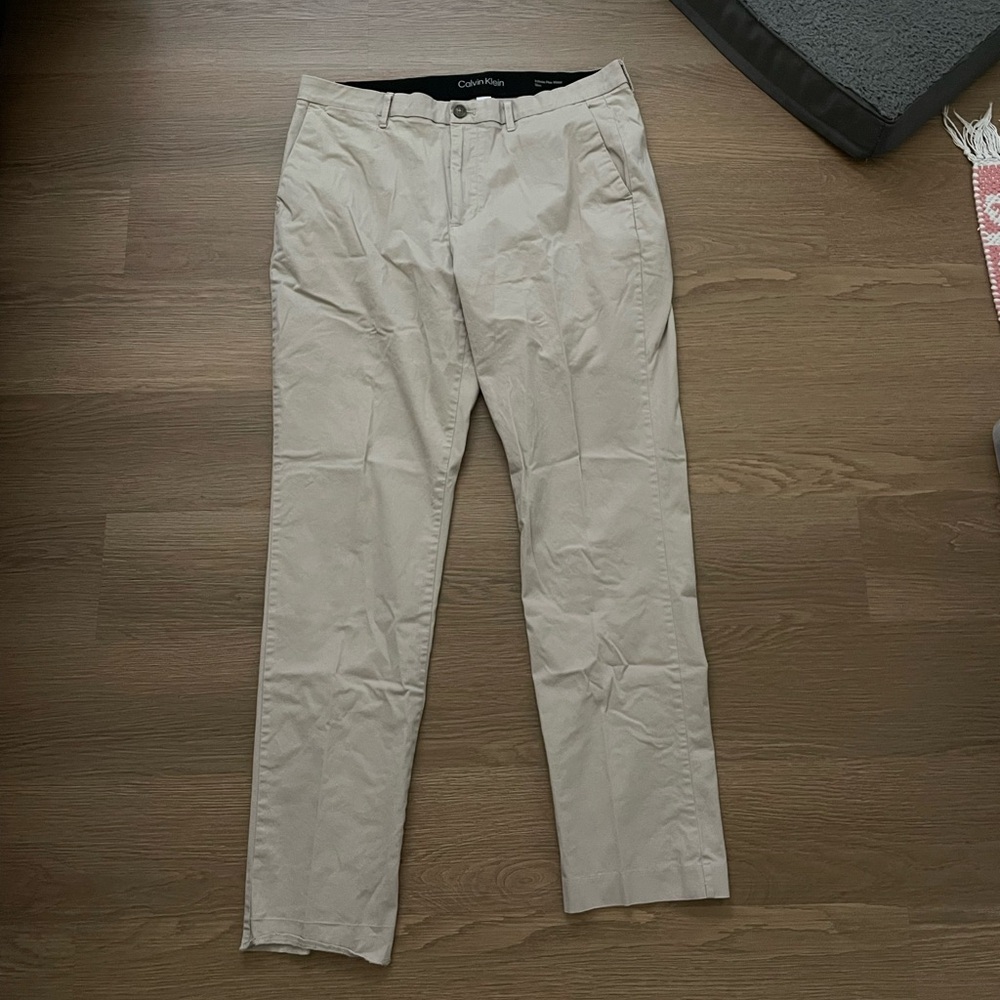 Calvin Klein Men's Light Tan Chinos